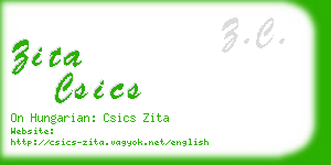 zita csics business card